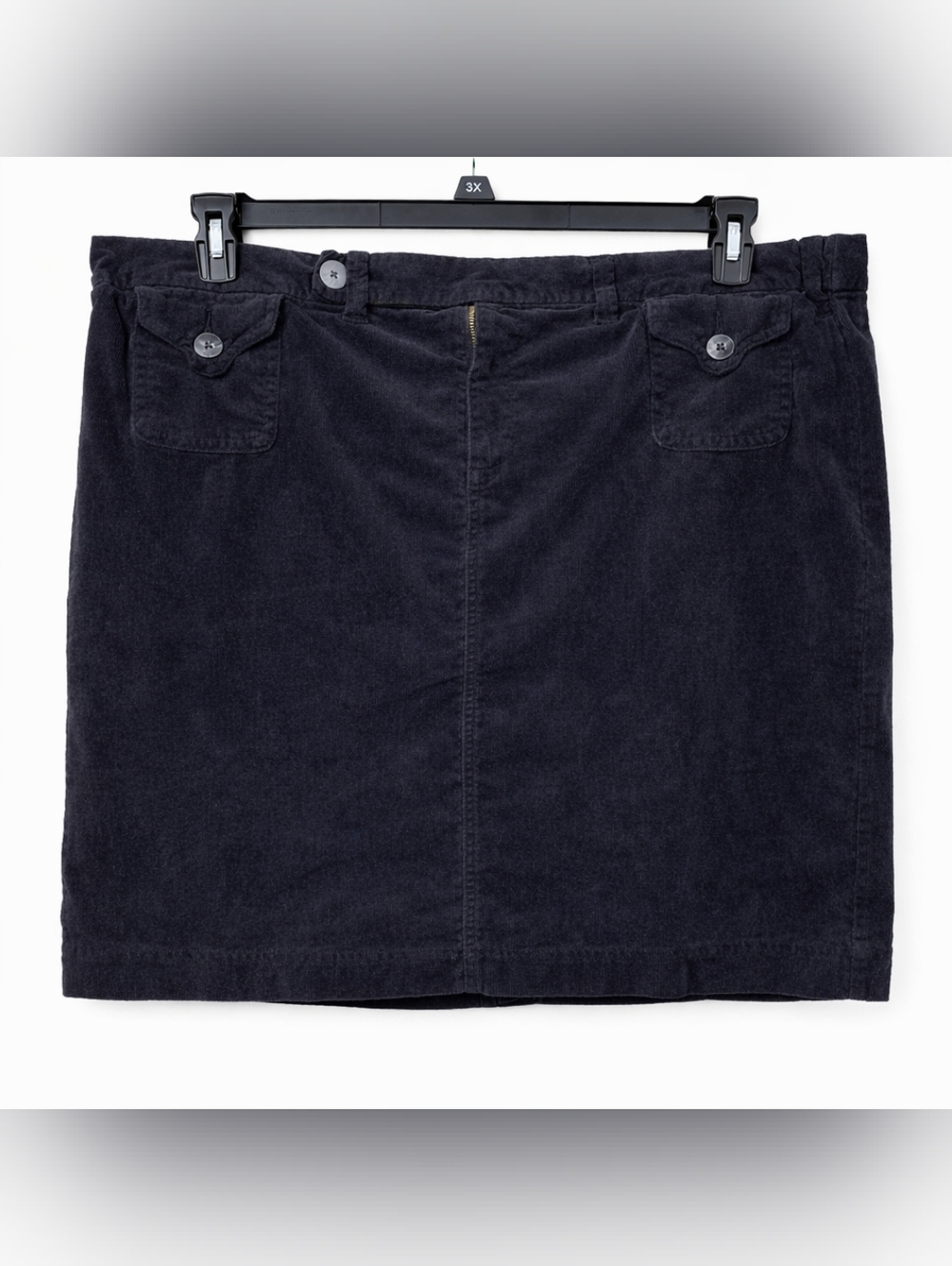 Avenue Plus Size Black Corduroy Skirt Size 24 - Picture 3 of 5